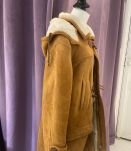 SHEARLING - MANTEAU UNISEXE CAMEL AVEC FOURRURE INTERIEURE