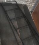 etagere  string  bois  bonne etat pour son age montant fer  