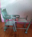 Chaise haute pour poupée années 50