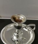 Bougeoir en métal argentée 