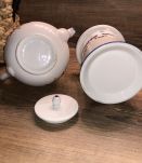 Théière avec Réchaud  Céramique Faïence style Vieux Rouen 