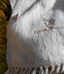 ECHARPE ALPAGA LAINE CAMARGO NEUF GRIS PALE 174 X 23 CM