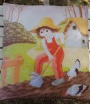 Coussin deco esprit campagne vintage