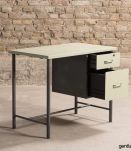 Petit bureau en métal équipé d'un caisson