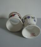 2 anciens coquetiers "diabolo" céramique et Porcelaine