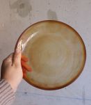 Set de 6 assiettes en verre ambrés