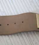 ceinture large cuir marron claire T80/32 année 70-80