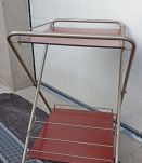 Desserte / bar en formica et acier années 60-70. 