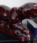 Panthère. Digoin et Sarreguemines. Céramique émaillée. 