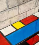 Etagere string style piet mondrian montants noir. 48x58x16. 