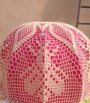 Abat jour en tissu et crochet (vintage)