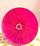 Abat jour en tissu et crochet (vintage)