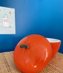 Seau à glaçons pomme orange vintage