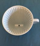 Porte-filtre à café en porcelaine couleur bleu pâle