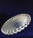 2 Abats-jour en verre épais et bords perlés