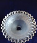 2 Abats-jour en verre épais et bords perlés