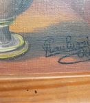 Tulipes, huile sur toile, Y. Pauluzzi