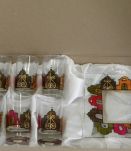 Service à Thé Marocain Verres à Thé  plateau avec peinture