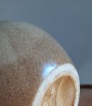 Vase pique fleurs en céramique émaillée/grés, vintage 1970