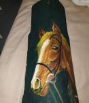 Tuile peinte tête de cheval