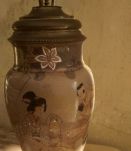 LAMPE CHINOISE 55 CM PORCELAINE FINE
