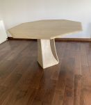 Table Roche Bobois octogonale en travertin années 70