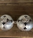 Boule à parfum orientale  Métal argenté