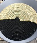 Corbeille ethnique berbère laine noire Tao