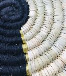 Corbeille ethnique berbère laine noire Tao