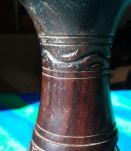 porte bougie artisanal sculpté ébène au Kenya (katangi)