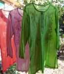 Tunique chemise Tunisienne  voile de coton  vintage  neuf 