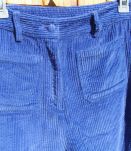 pantalon marie sixtine bleu velours côtelé S