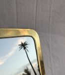 Lot de 4 miroirs carré en laiton