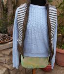 IKKS GILET DOUDOUNE MARRON T XXS OU 34 OU 12 ANS QUASI NEUF