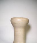 Vase minimaliste vintage en céramique beige, années 50