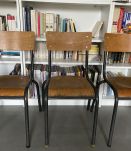 Lot de 3 chaises d'école