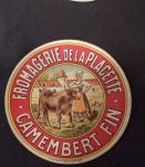 Etiquette des années 1940-1960 à fromage camembert 