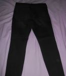 Pantalon JEAN Denim Noir Brodé Taille 46.