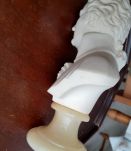 statuette de Mozart en albâtre sur socle onyx   - BUSTE DE M