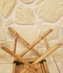 Tabouret de pêche pliant en bambou