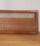 Lit une personne bois et rotin