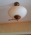 Suspension verre et bois