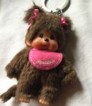 Porte-clés «  kiki Monchhichi » fille rose 