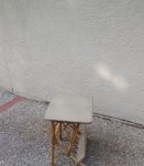 petite table porte revue en rotin
