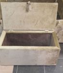 Lit capitonné beige