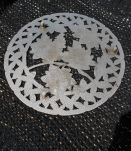 DESSOUS DE PLAT ART NOUVEAU LAITON ARGENTE TBE VINTAGE RETRE