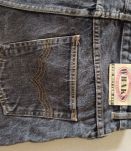 Short  jeans noir gothic 44/XXL denim pur coton 