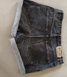 Short  jeans noir gothic 44/XXL denim pur coton 