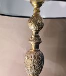 grande lampe bronze de style rocaille de luxe  et abat jour 