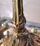 petite lampe bronze style rocaille, 38x20, electricité au no